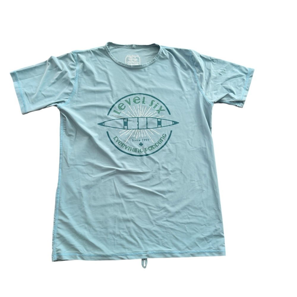 Level Six Mens Green UPF 50 Paddleboarding T-shirt Size Medium